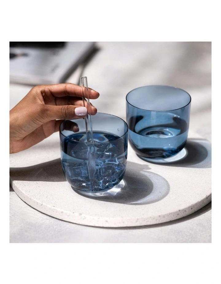 Water Glass 2 Piece Set in Blue image 2