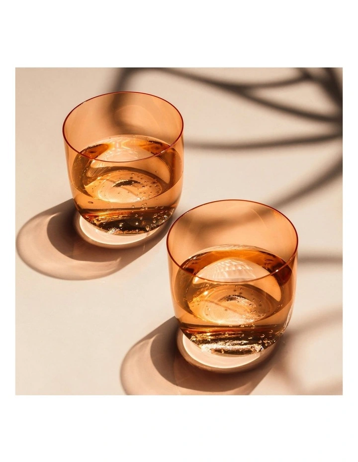 Water Glass 2 Piece Set in Orange image 3