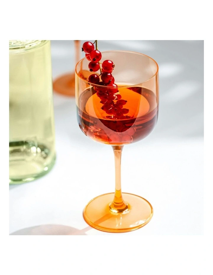 Wine Goblet 2 Piece Set in Orange image 3