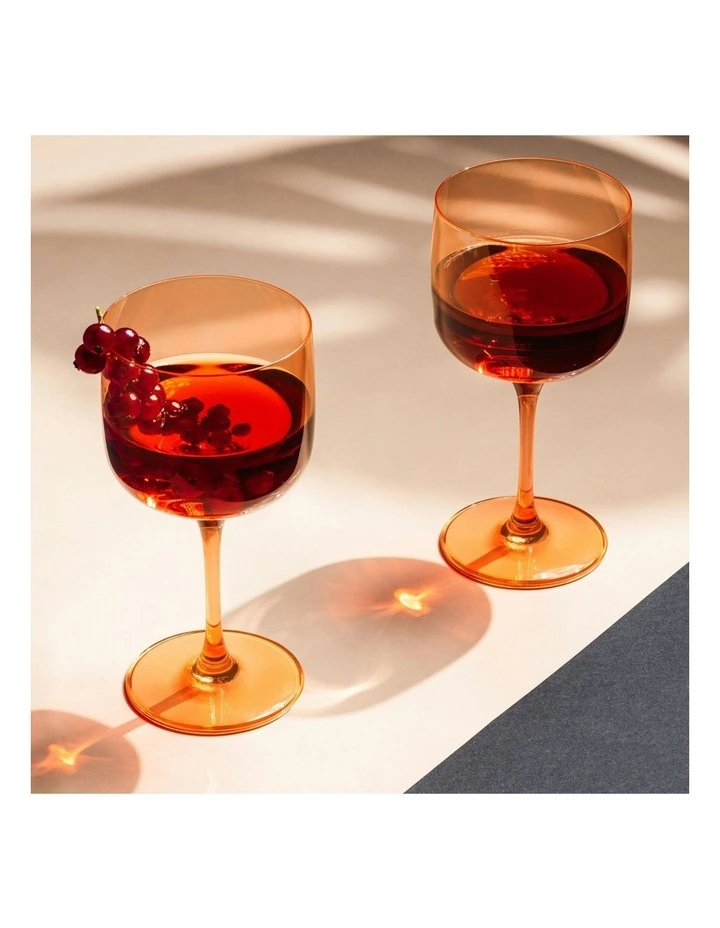 Wine Goblet 2 Piece Set in Orange image 4