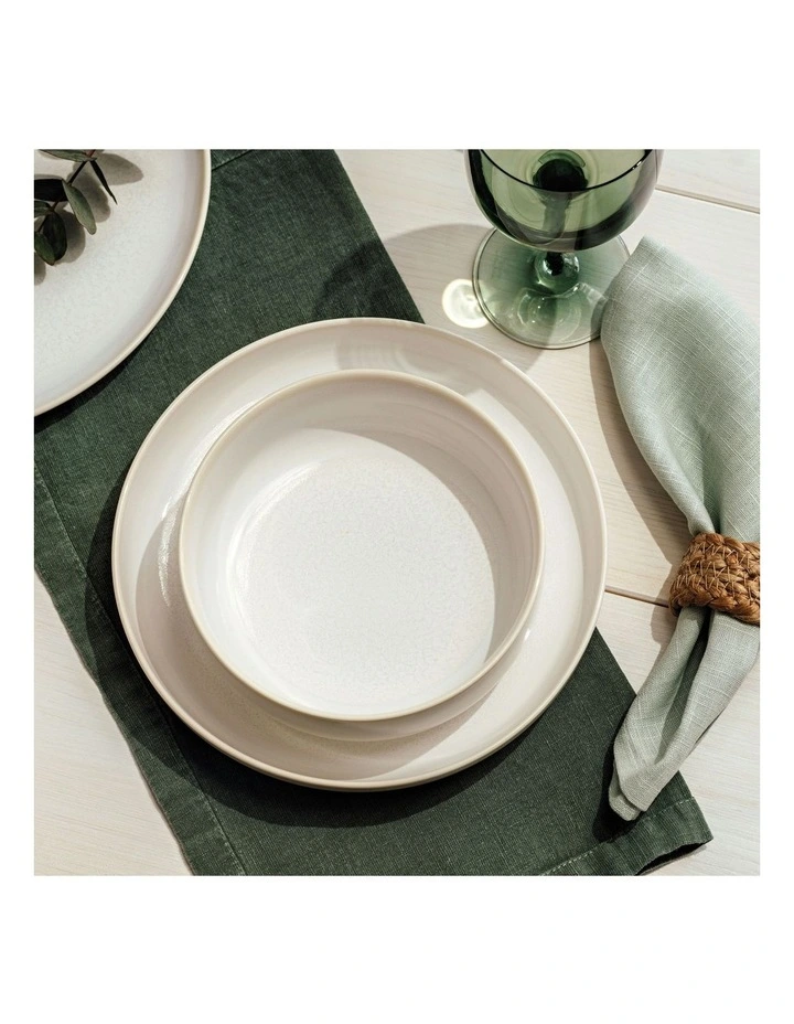 Crafted Cotton Deep Plate 215cm in Cream image 4