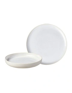 Crafted Cotton Dinner Set 4 Pieces in Cream