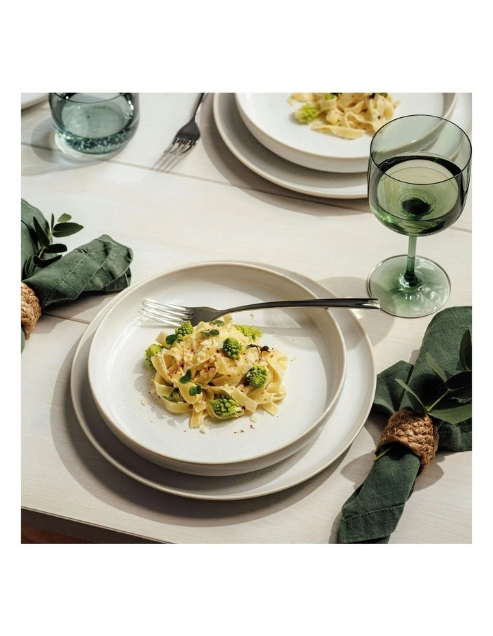Crafted Cotton Dinner Set 4 Pieces in Cream image 3