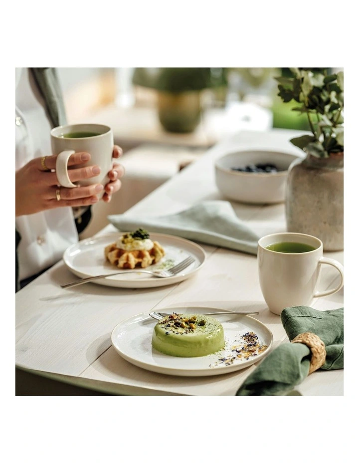 Crafted Cotton Breakfast Set 6 Pieces in Cream image 4