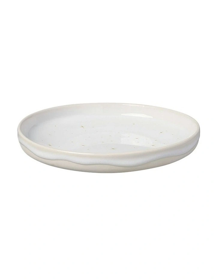 Winter Glow Small Flat Bowl in White image 1
