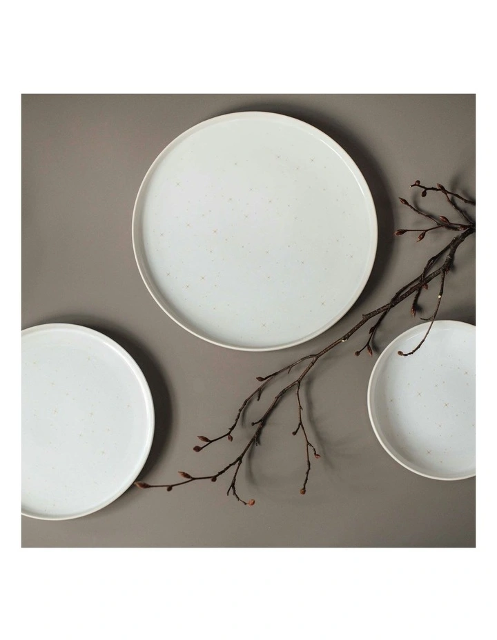 Winter Glow Small Flat Bowl in White image 3