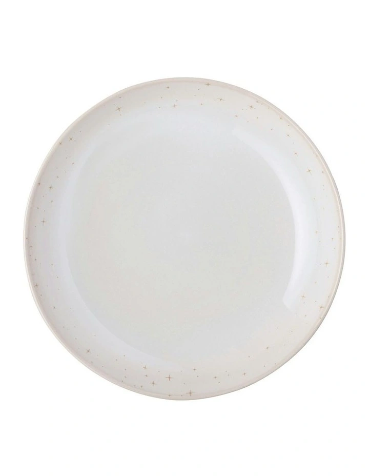 Winter Glow Footed Bowl in White image 2