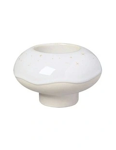Winter Glow Donut Candleholder in White