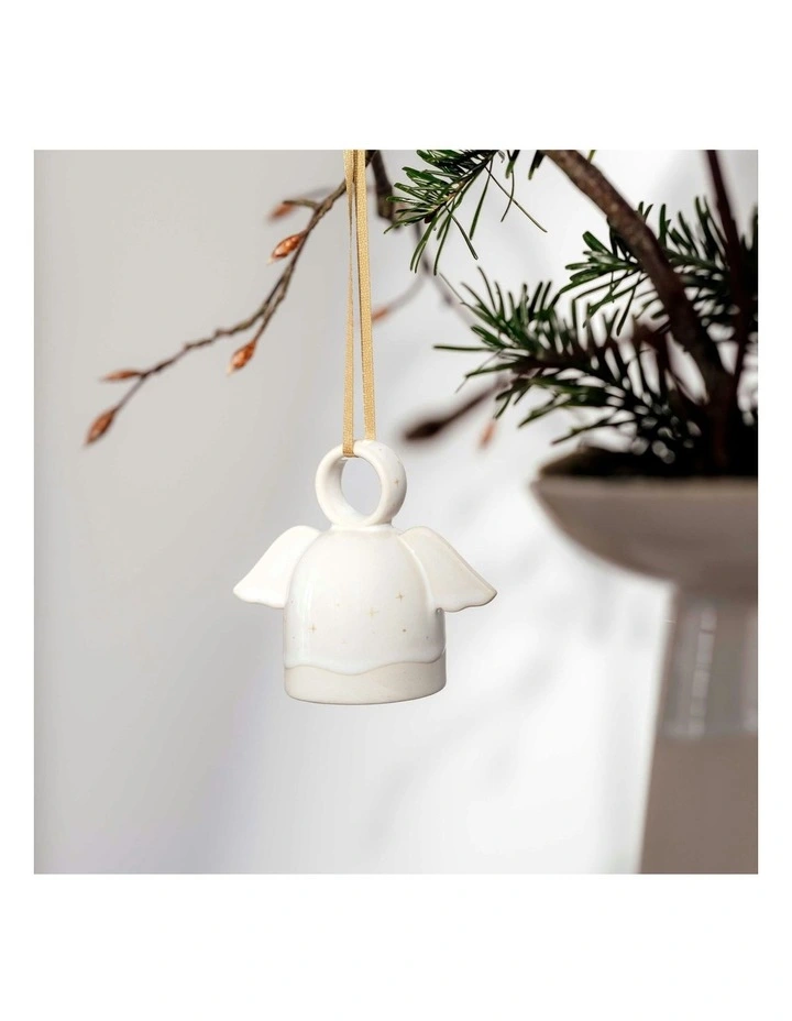Winter Glow Ornament Angel in White image 2