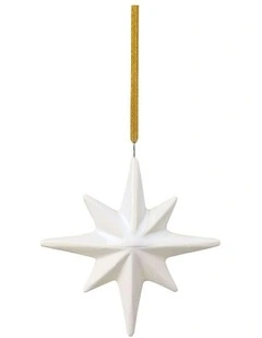 Winter Glow Ornament Star in White