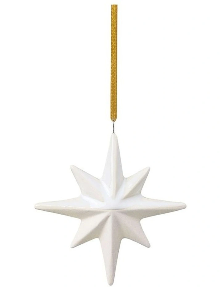 Winter Glow Ornament Star in White image 1
