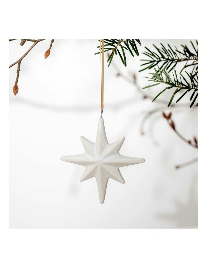 Winter Glow Ornament Star in White image 2