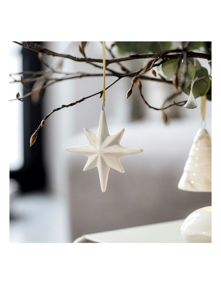 Winter Glow Ornament Star in White image 5