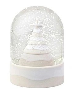 Winter Glow Snow Globe in White