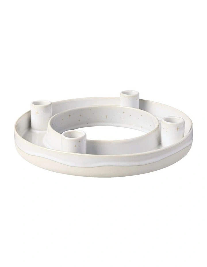 Winter Glow Advent Wreath in White image 1