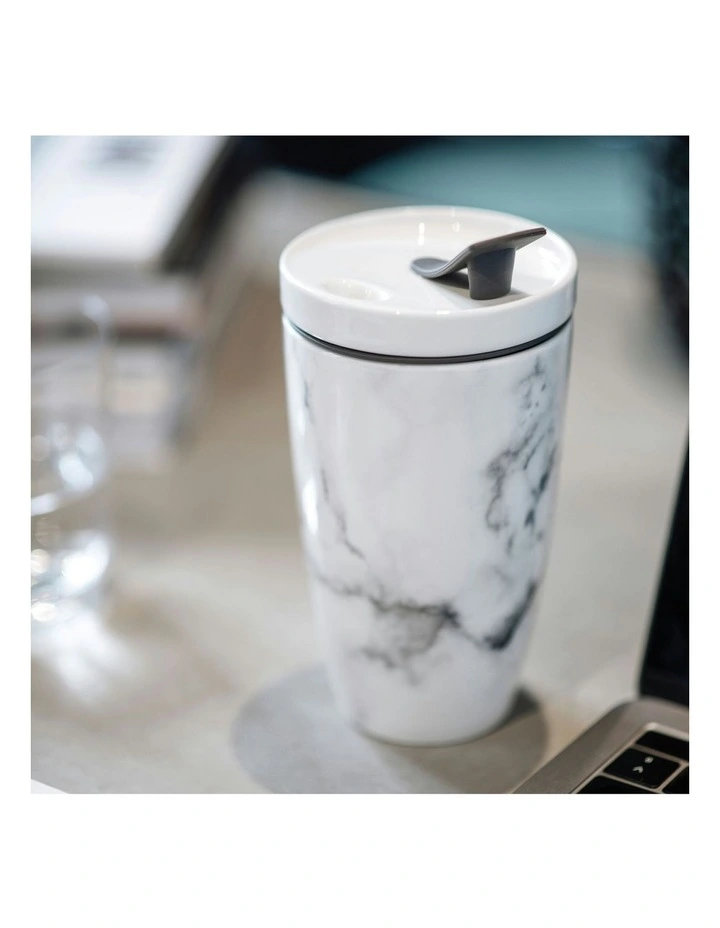 Coffee To Go Mug Marmory 035l in Black/White image 2