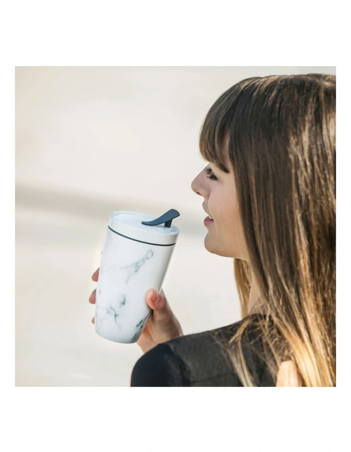 Coffee To Go Mug Marmory 035l in Black/White image 3