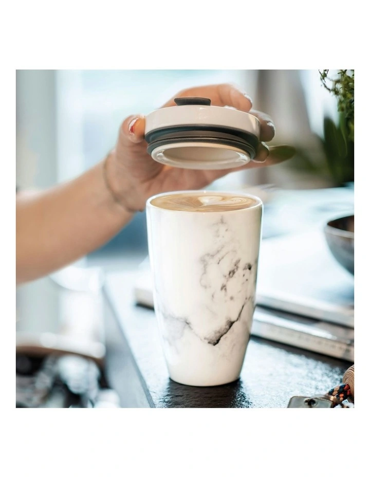 Coffee To Go Mug Marmory 035l in Black/White image 4