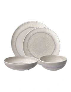 Perlemor Dinner Set 4 Piece in Sand