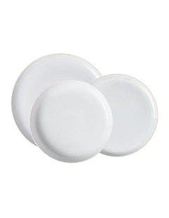 Crafted Cotton Dinner Set For Two 6 Piece in Cream