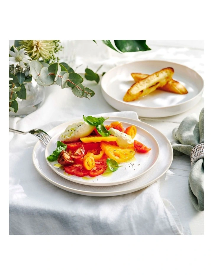 Crafted Cotton Dinner Set For Two 6 Piece in Cream image 2