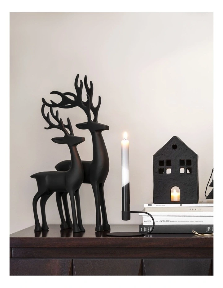 Large Size Xmas Deer in Black image 2