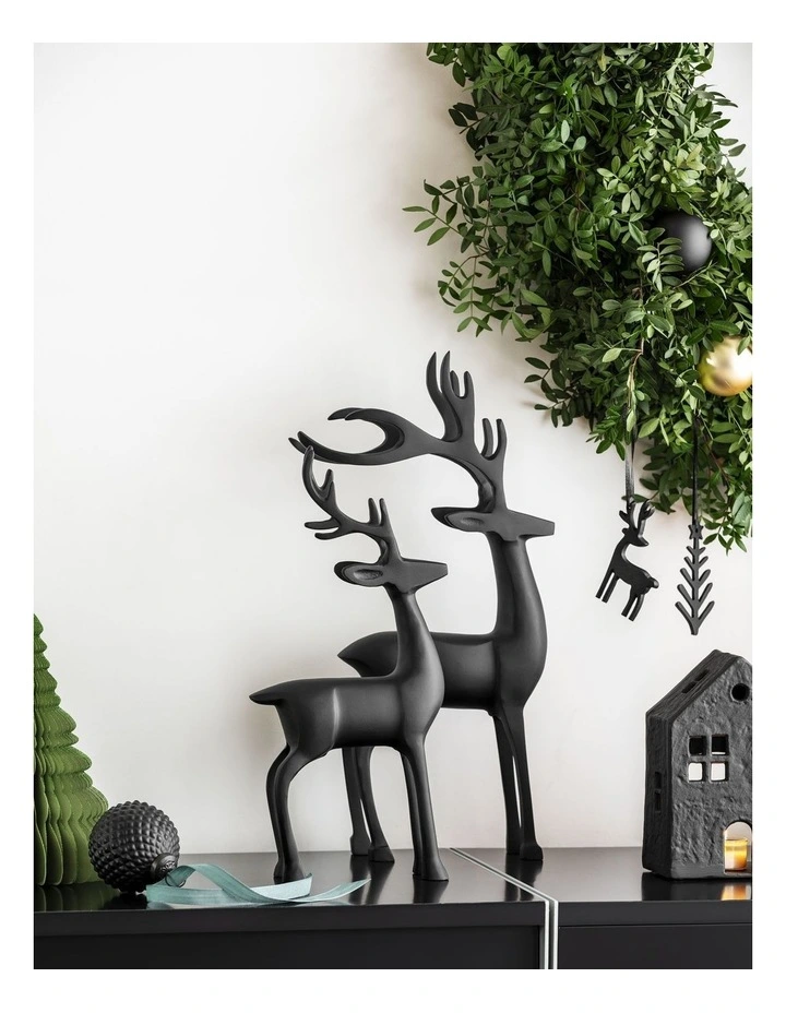 Small Size Xmas Deer in Black image 2