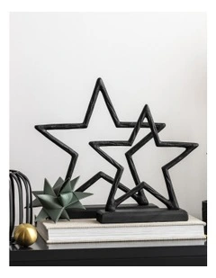 Large Size Xmas Star in Black