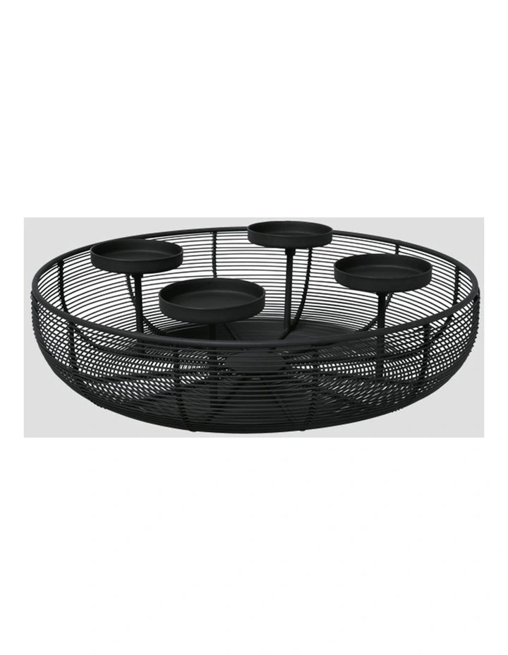 Xmas Advent Wreath in Black image 1