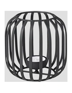 Xmas Small Hurricane Lamp in Black