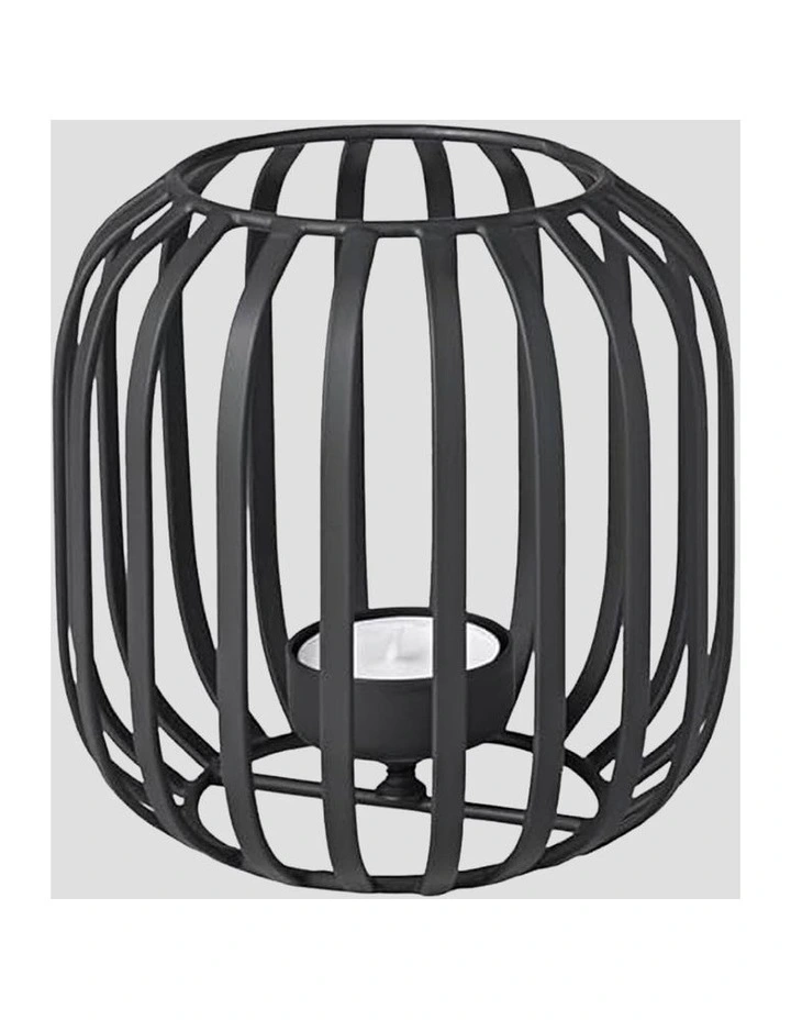 Xmas Small Hurricane Lamp in Black image 1