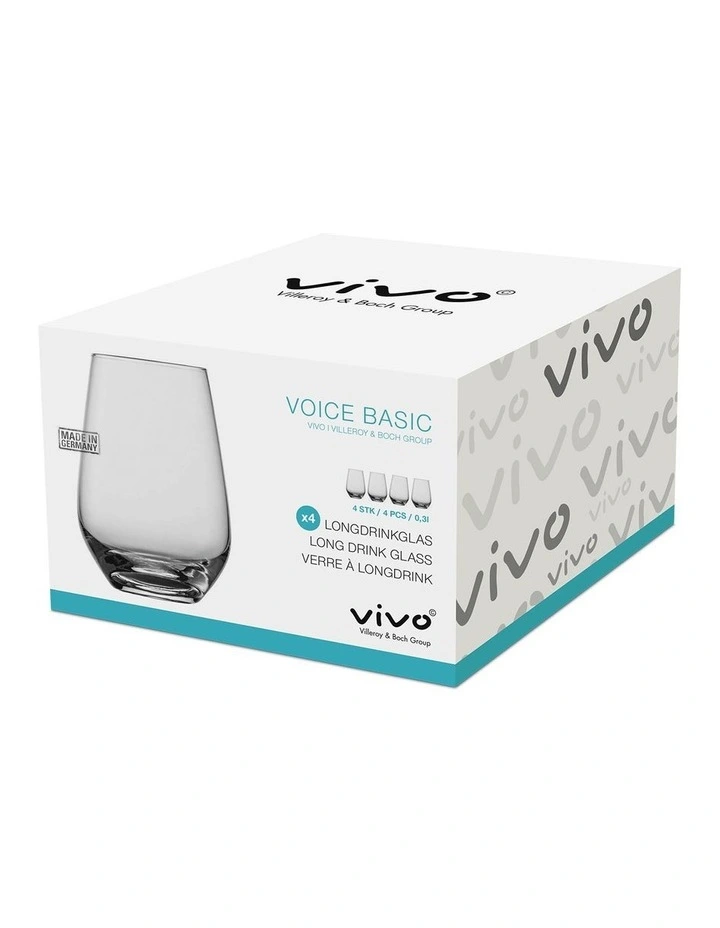 Voice Basic Highball Glass Set 4 Pieces in Clear image 3