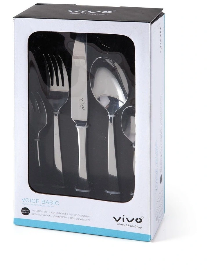 Voice Basic Besteck Cutlery Set 30 Pieces in Silver image 3