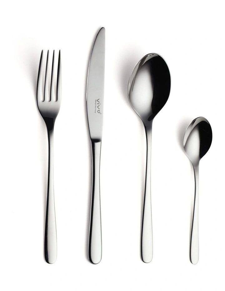 New Fresh Basic Besteck Cutlery set 24 Pieces in Silver image 1
