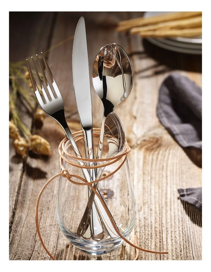 New Fresh Basic Besteck Cutlery set 24 Pieces in Silver image 3