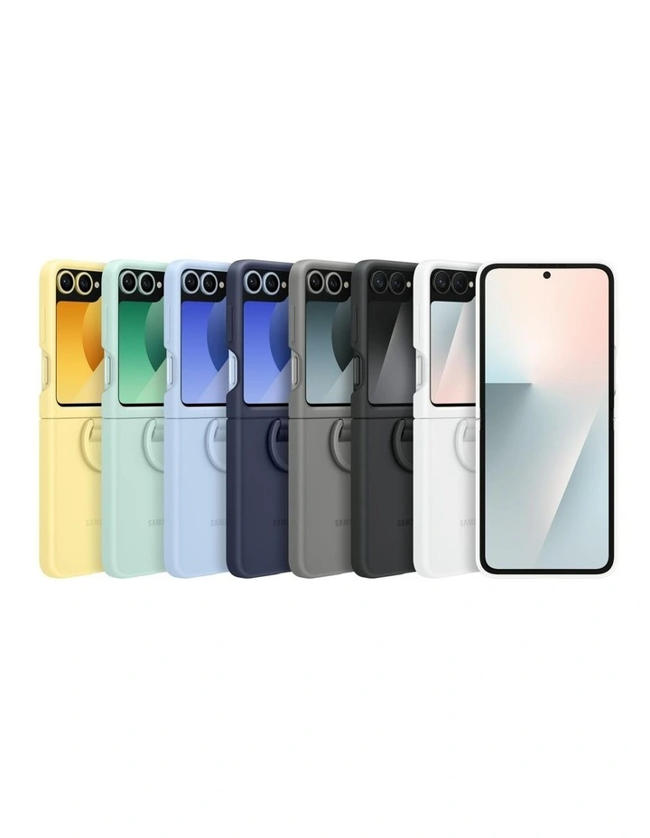 Galaxy Z Flip7 FE Flip6 Silicone Case in White image 7