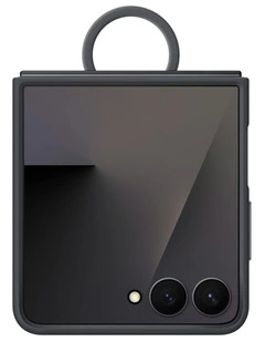 Galaxy Z Flip7 Ring Case Silicone in Black