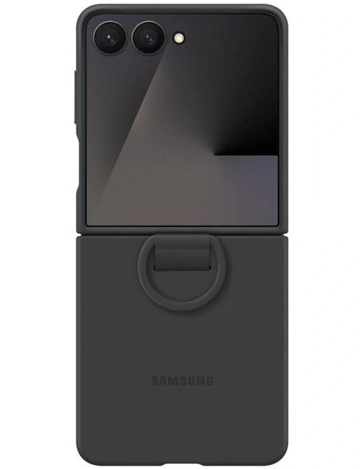 Galaxy Z Flip7 Ring Case Silicone in Black image 4