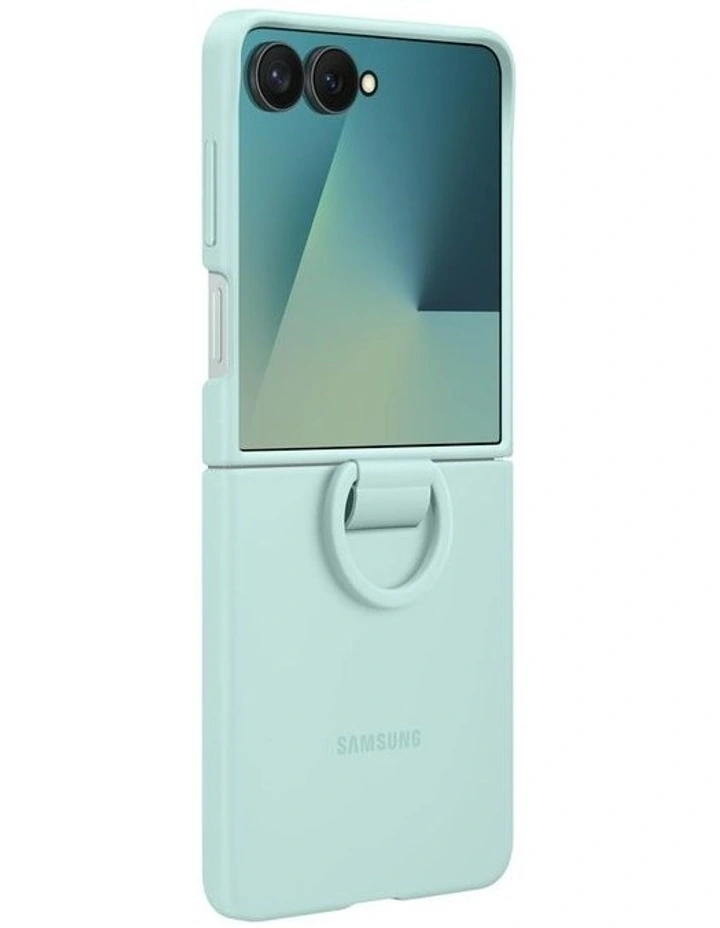 Galaxy Z Flip7 Silicone Ring Case in Mint image 5