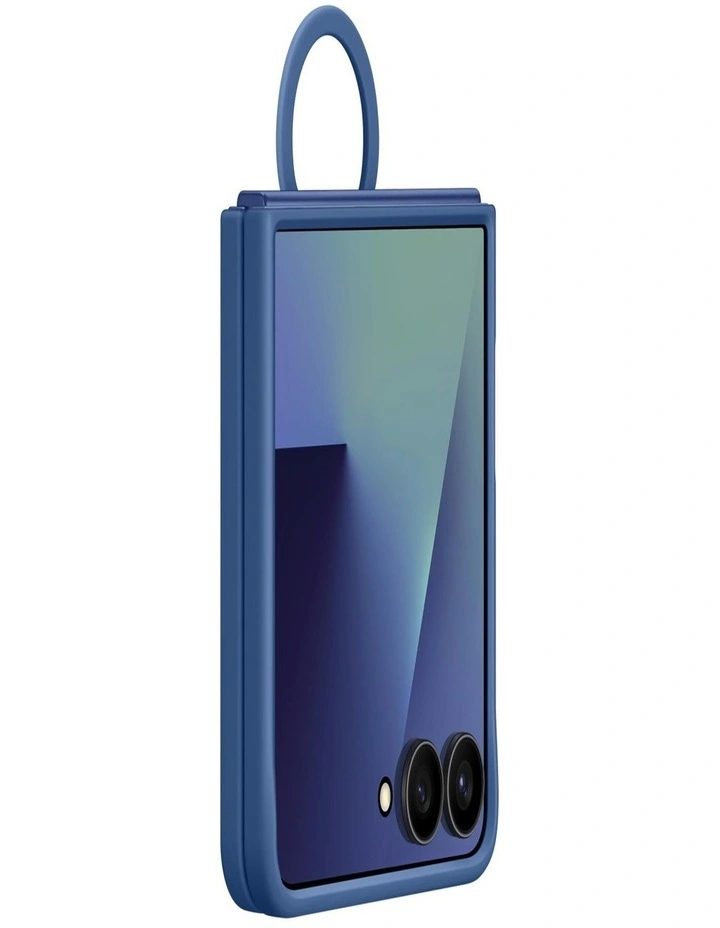 Galaxy Z Flip7 Ring Case Silicone in Blue image 3