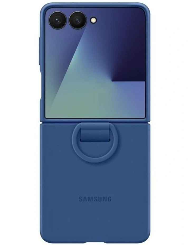 Galaxy Z Flip7 Ring Case Silicone in Blue image 4