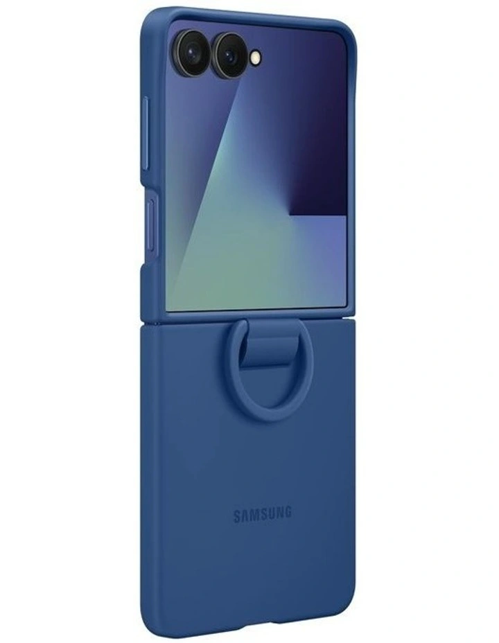 Galaxy Z Flip7 Ring Case Silicone in Blue image 5
