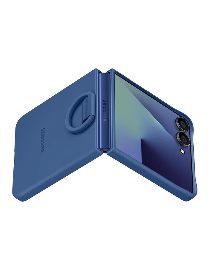 Galaxy Z Flip7 Ring Case Silicone in Blue image 6