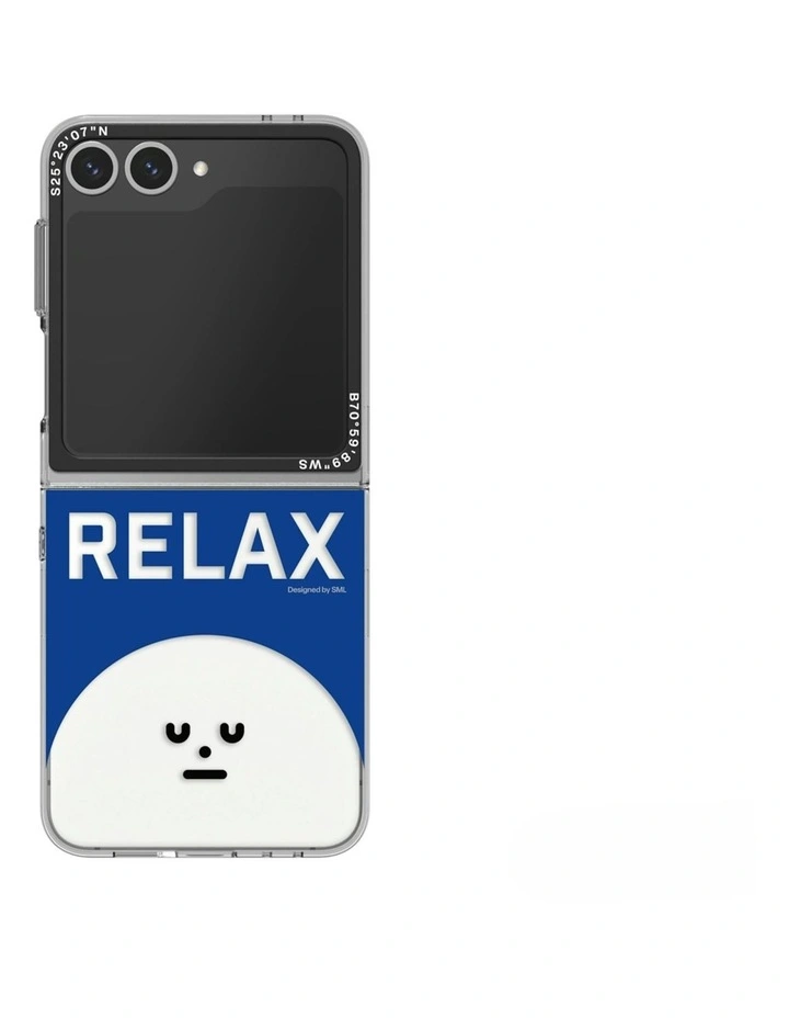 Galaxy Z Flip6 Sticky Monster Lab Relax Slim Impression Case in Blue image 1