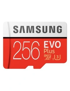 Evo Plus 256gb Microsdxc With Sd Adapter in Red