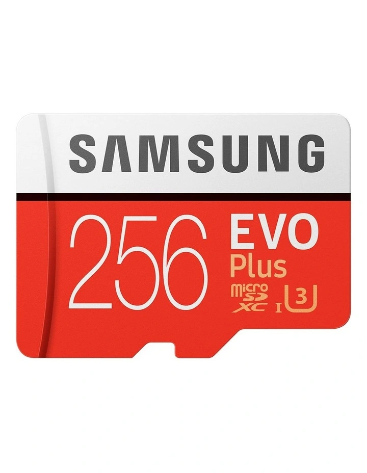 Evo Plus 256gb Microsdxc With Sd Adapter in Red image 1