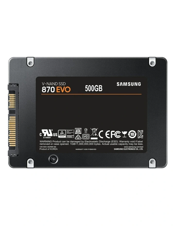 870 Evo Sata III 2.5 inch SSD 500GB in Black image 2