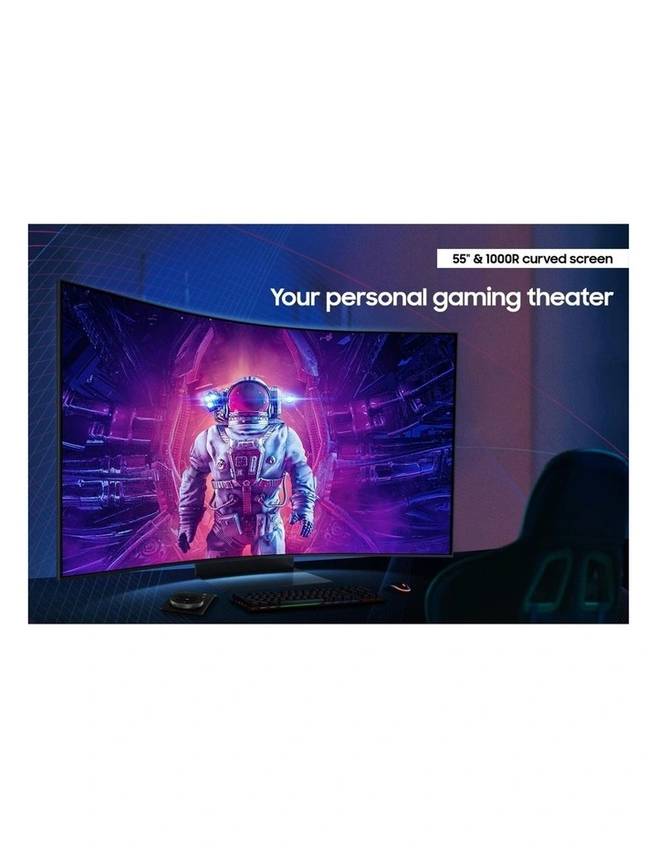 55 Odyssey Ark 2nd Gen Curved UHD Gaming Monitor in Black image 7