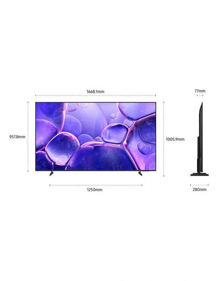 Crystal UHD 4K Smart TV U8000F 75Inch in Black image 6
