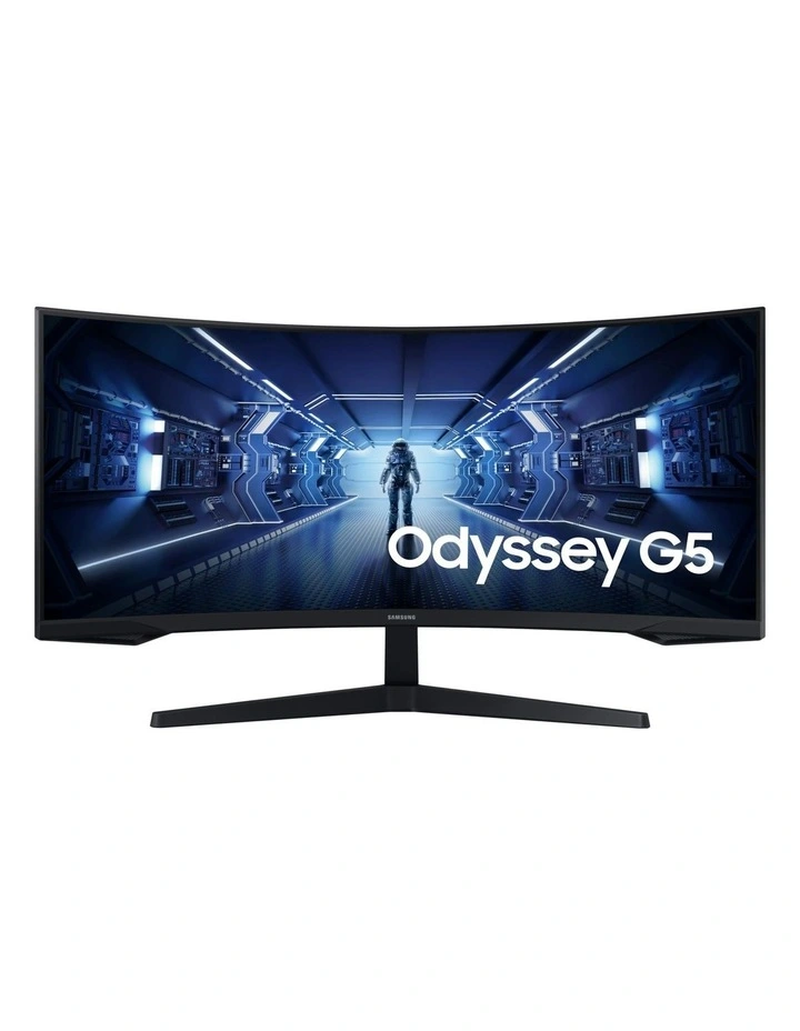 Samsung 34 Odyssey G55T Curved WQHD Gaming Monitor in Black image 1